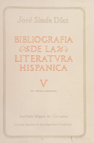 Bibliografía de la literatura hispánica