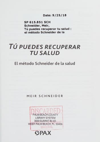 Tú puedes recuperar tu salud