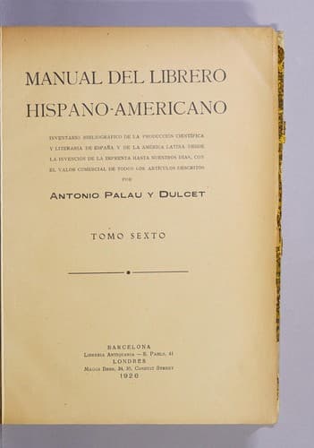 Manual del librero hispanoamericano