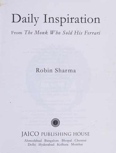 Daily Inspiration from the Monk Who Sold His Ferrari
