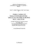 Fiere e mercati nella integrazione delle economie europee, secc. XIII-XVII
