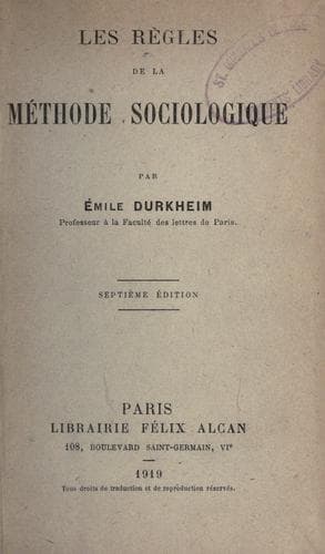 Les règles de la méthode sociologique