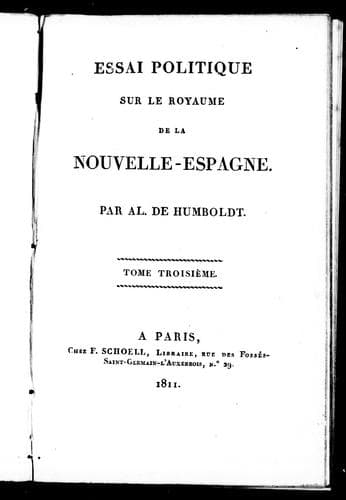 Essai politique sur le royaume de la Nouvelle-Espagne