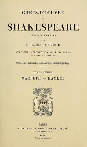 Plays (Hamlet / Macbeth)