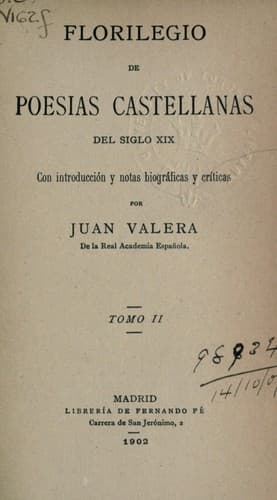 Florilegio de poesias castellanas del siglo XIX