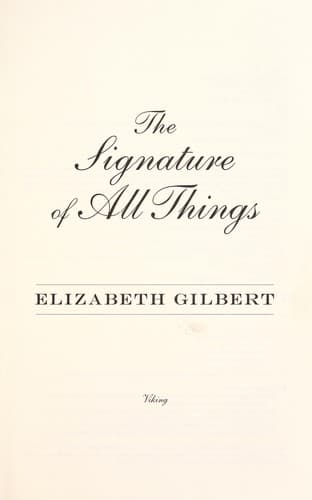 The signature of all things