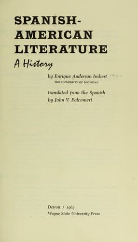 Historia de la literatura hispanoamericana
