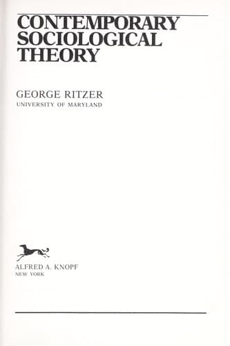 Contemporary sociological theory