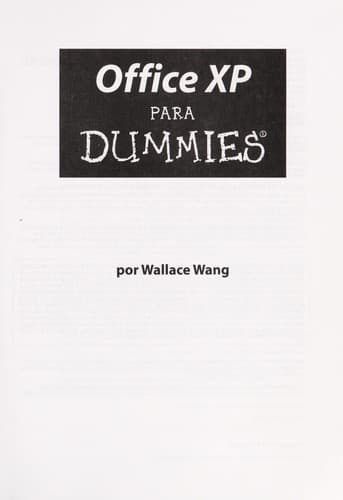 Office XP for dummies