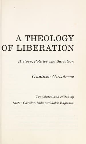 A theology of liberation: history, politics, and salvation