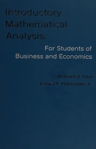 Introductory Mathematical Analysis