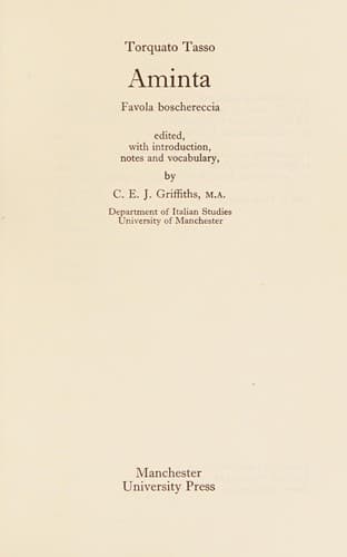 Aminta, favola boschereccia
