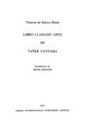 Libro llamado Arte de tañer fantasia